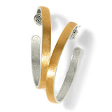 Ferrara Entrata Medium Hoop Earrings - Silver-Gold