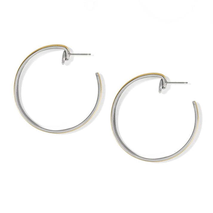 Ferrara Entrata Medium Hoop Earrings - Silver-Gold