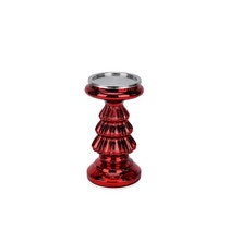 8" Christmas Red Candle Holder