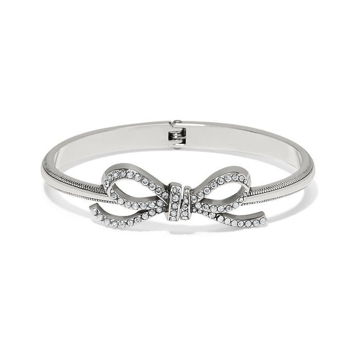 Illumina Bow Hinged Bangle - Silver