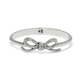 Illumina Bow Hinged Bangle - Silver