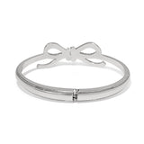 Illumina Bow Hinged Bangle - Silver