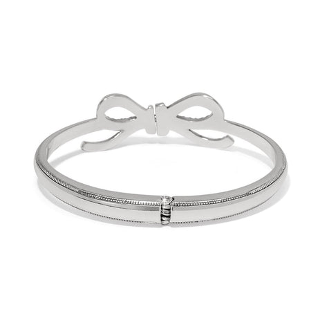 Illumina Bow Hinged Bangle - Silver