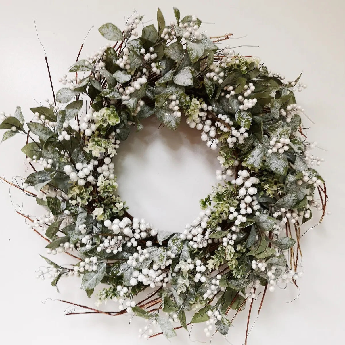 32IN ICE BERRY&LEAF WREATH