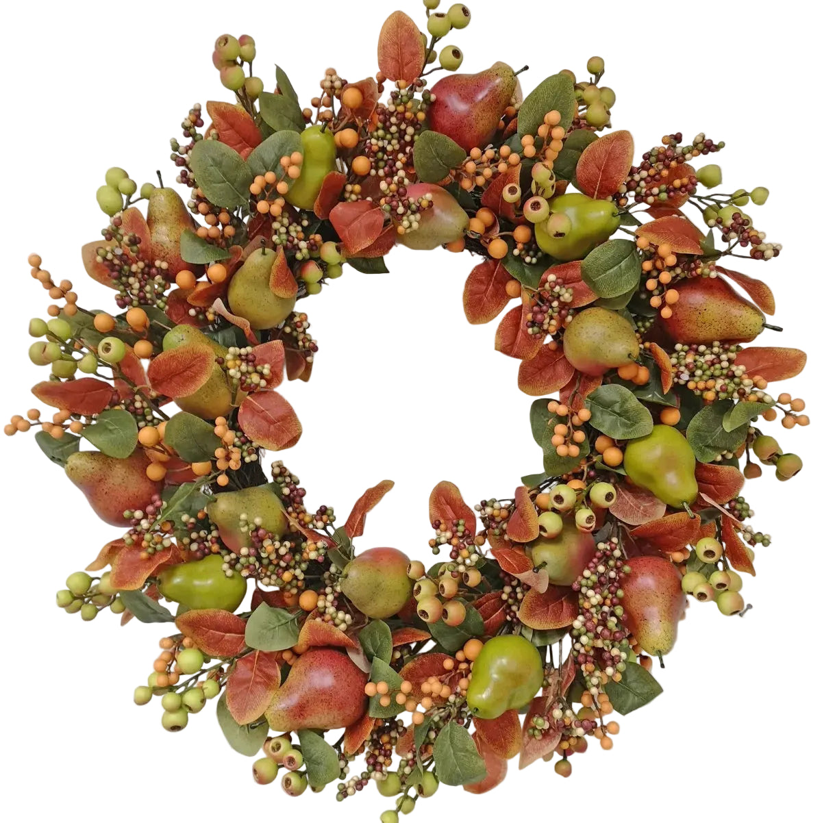 PEAR WREATH - 30" WITH CUSTOM BOW