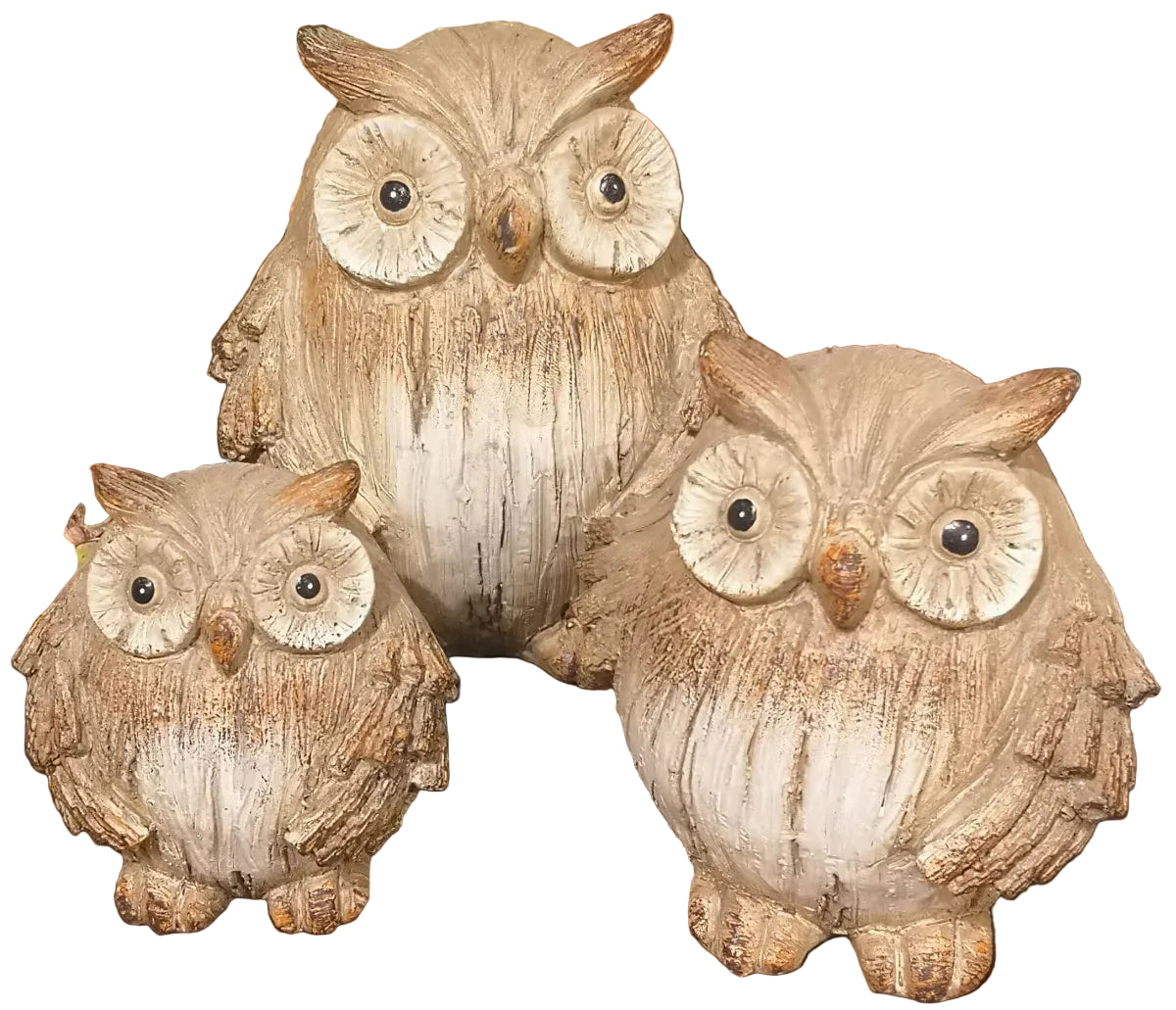 OWL FIGURES - 3 SIZES