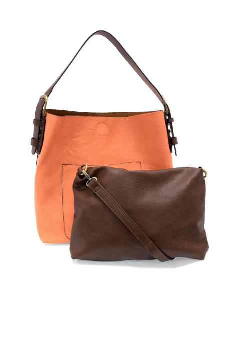Coral Peach Hobo Coffee Handle Handbag