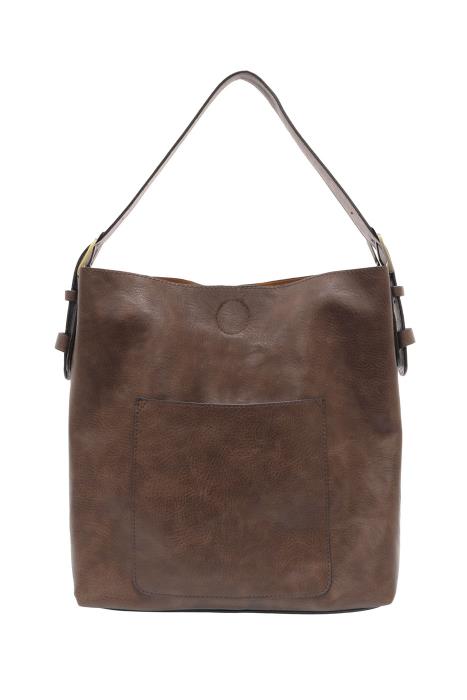 Umber Hobo Brown Handle Handbag