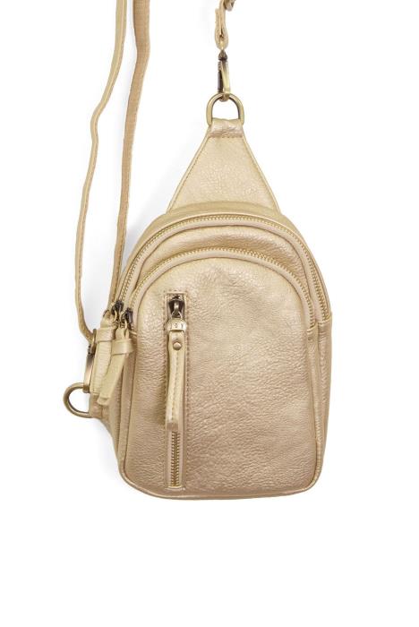 Metallic Gold Skyler Sling Bag
