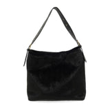 Black Teresa Faux Fur Hobo