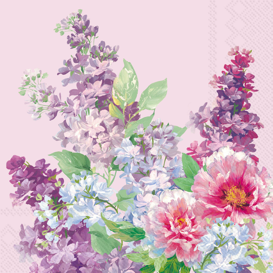 Charlottes Garden Light Lilac Cocktail Napkin
