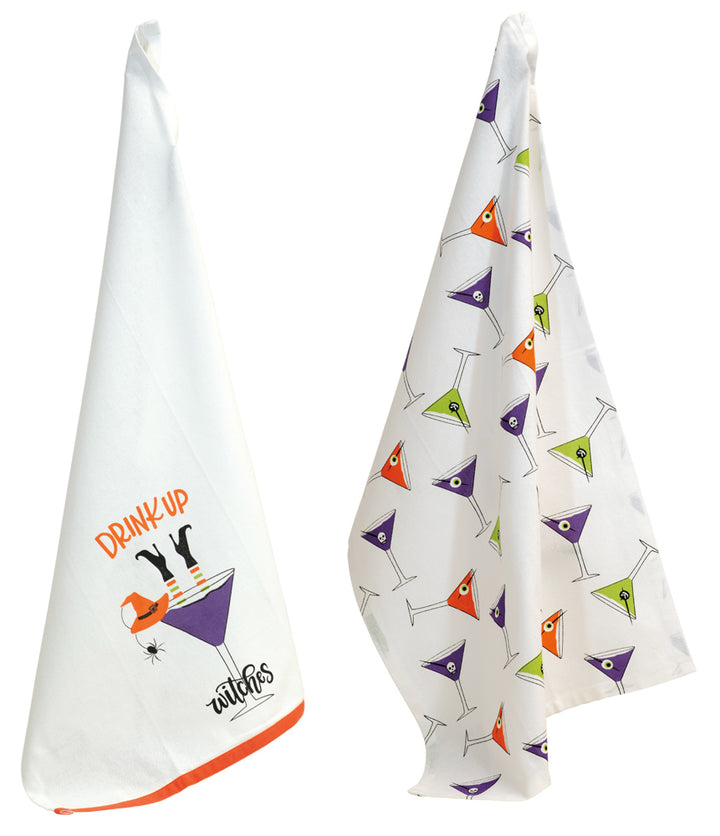 Martini Witches Tea Towels Set