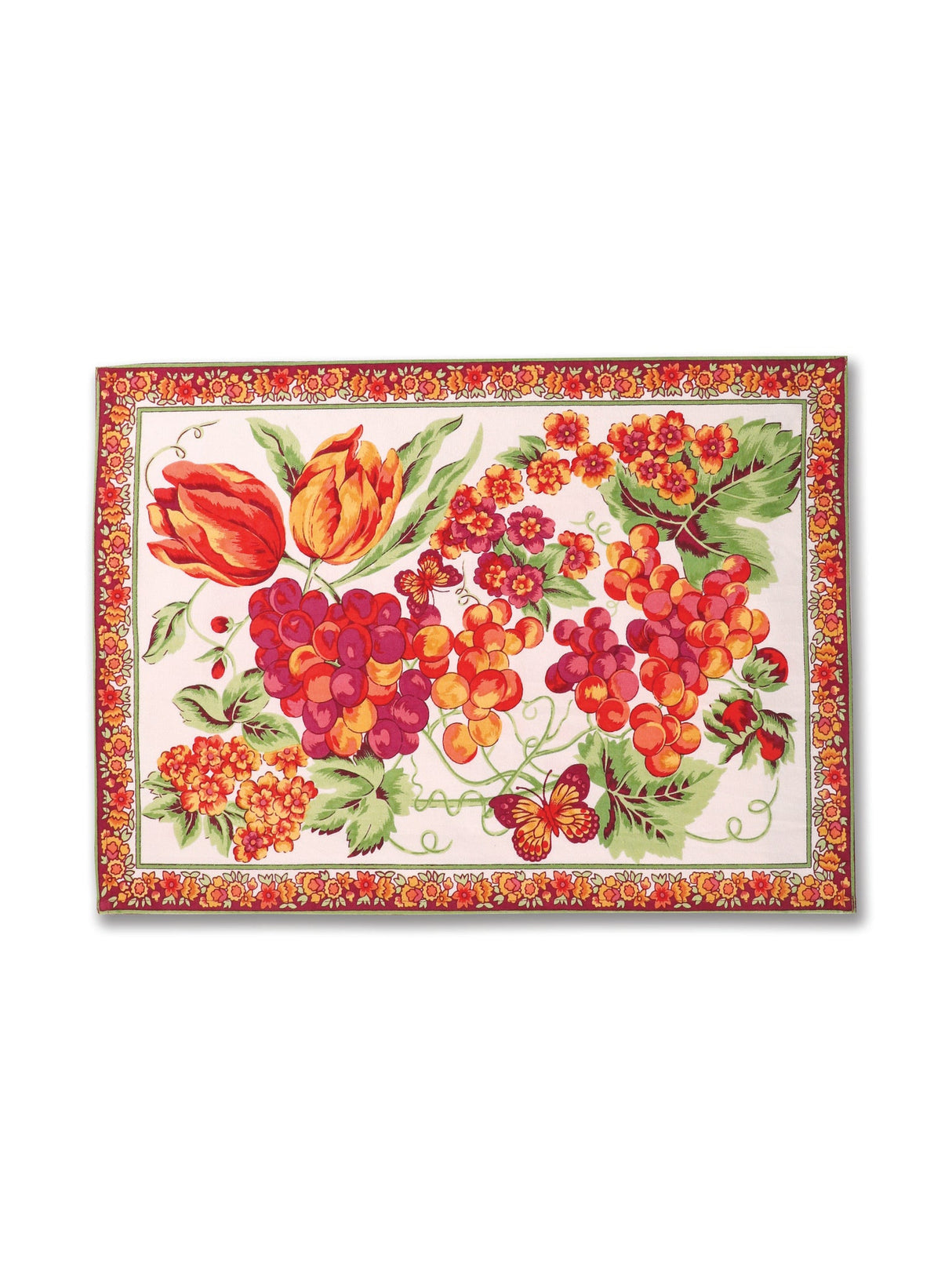 Cornucopia Canvas Placemat - Ecru