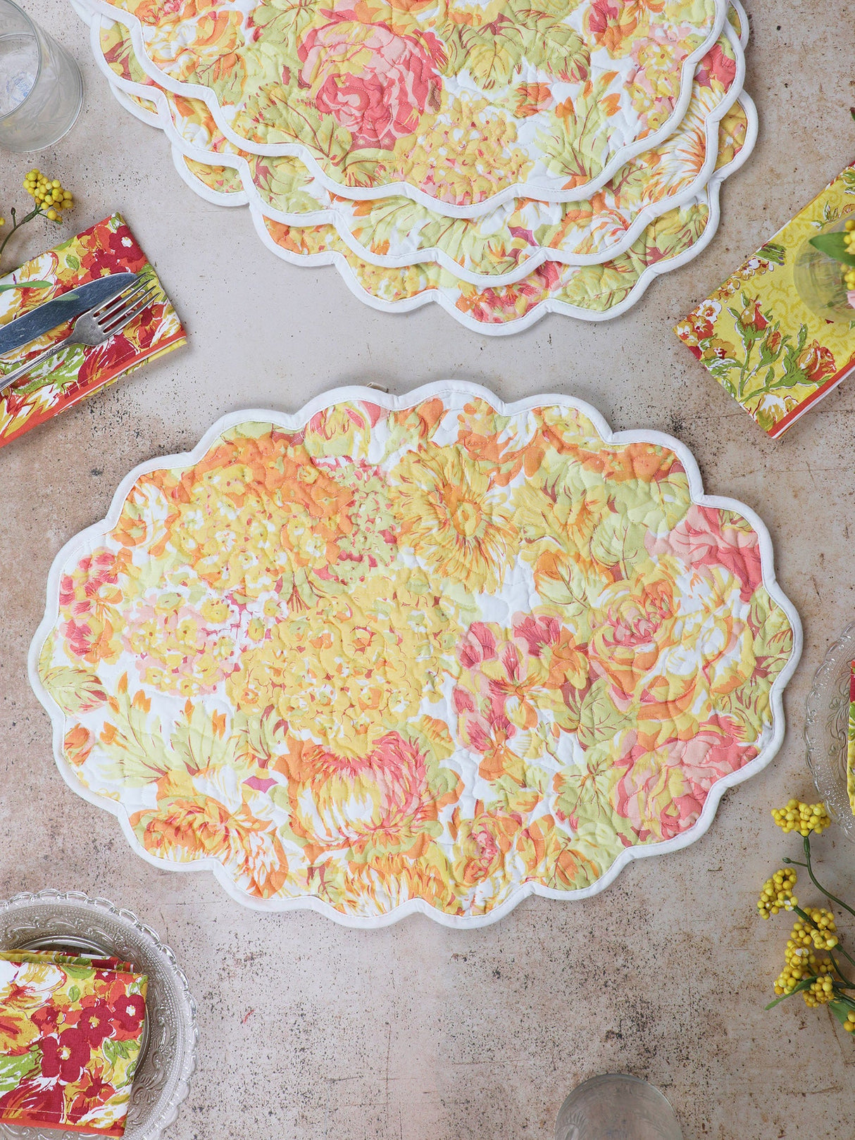 Spring Gathering Quilted Placemat