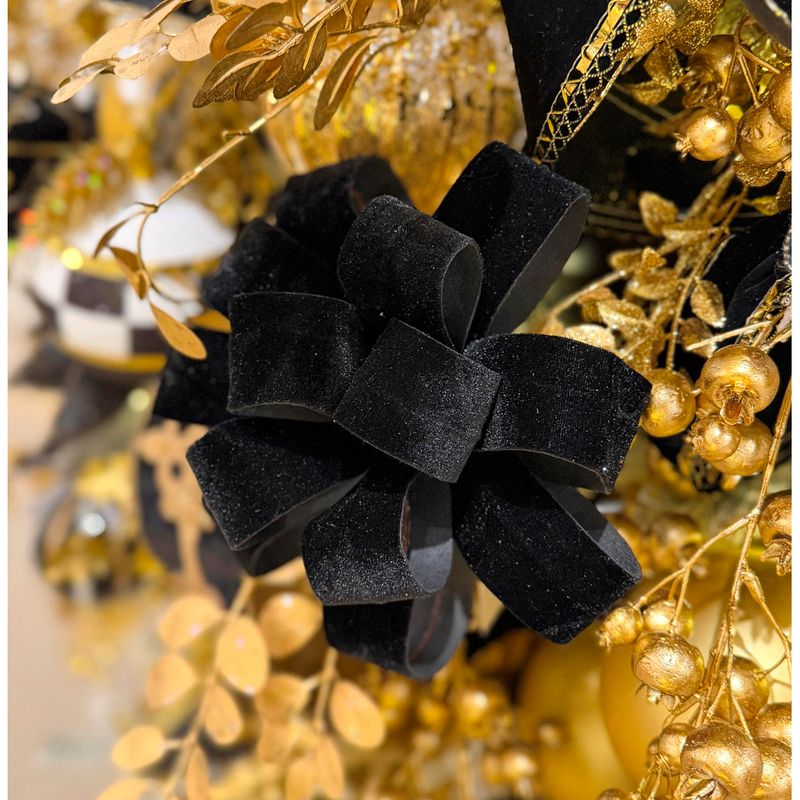 Velvet Ribbon Stem - Black