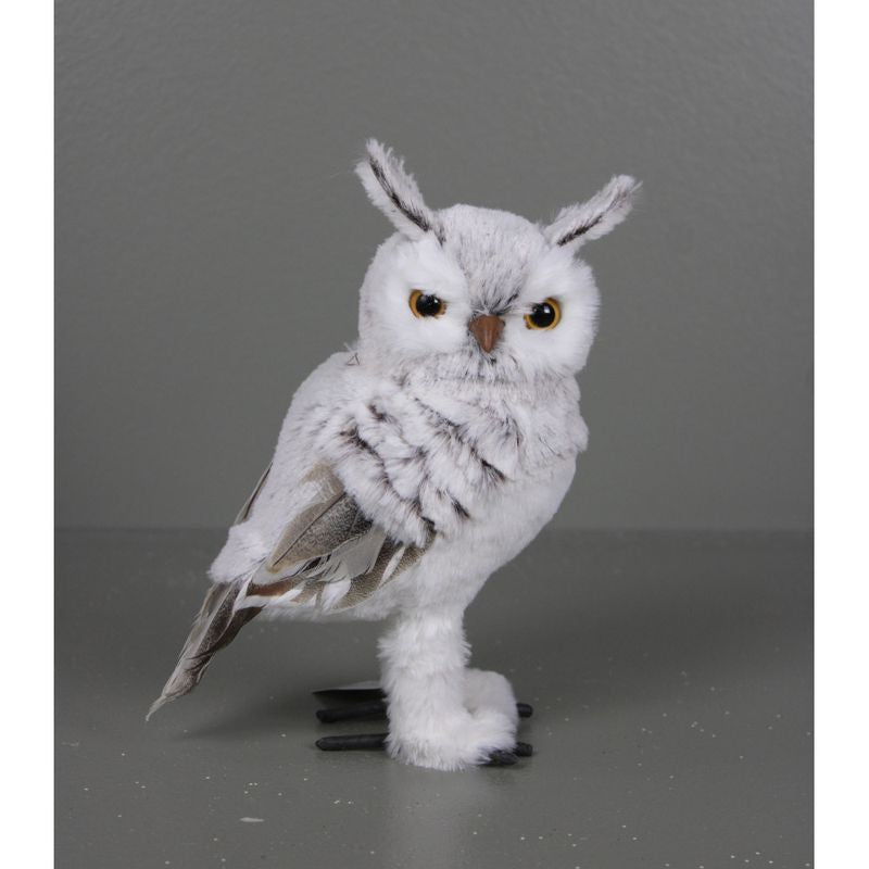 Owl Ornament - White Brown