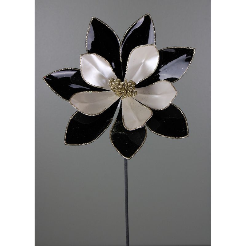 Poinsettia Stem - Black/Pearl