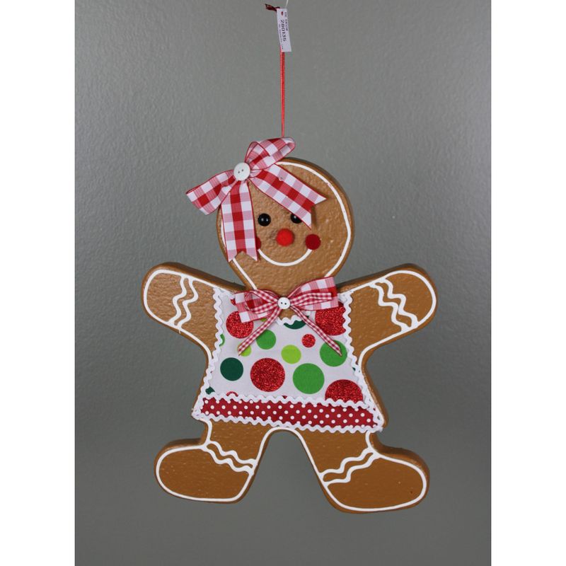 Gingerbread Girl Ornament - Brown Multi