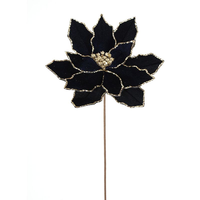 Poinsettia Stem - Dk Blue