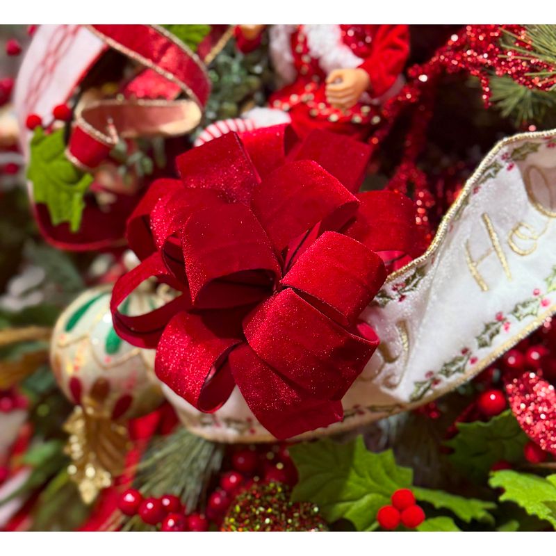 Velvet Ribbon Stem - Red