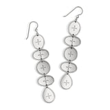 Palm Canyon Long Silver French Wire Earrings