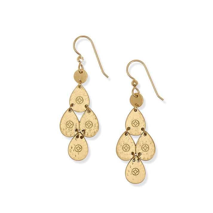 Palm Canyon Small Teardrop Gold French Wire Earrings