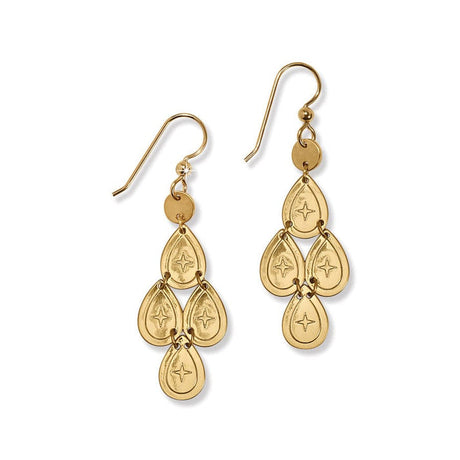 Palm Canyon Small Teardrop Gold French Wire Earrings