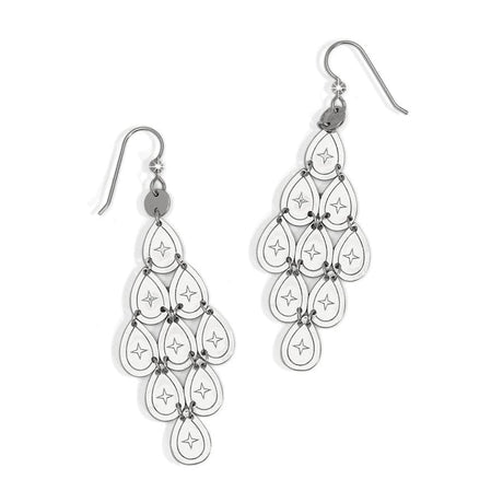Palm Canyon Trdrop Silver French Wire Earrings