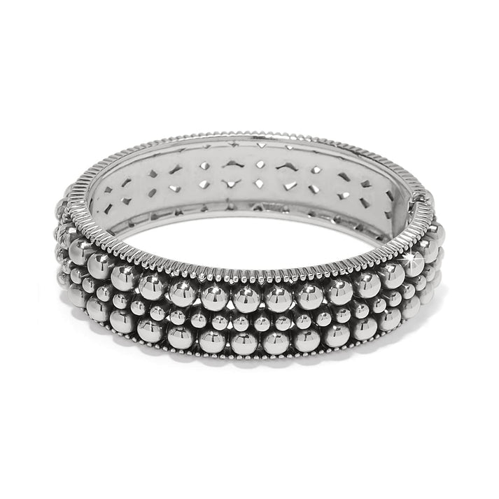 Pretty Tough Pierced Hinge Bangle - Silver