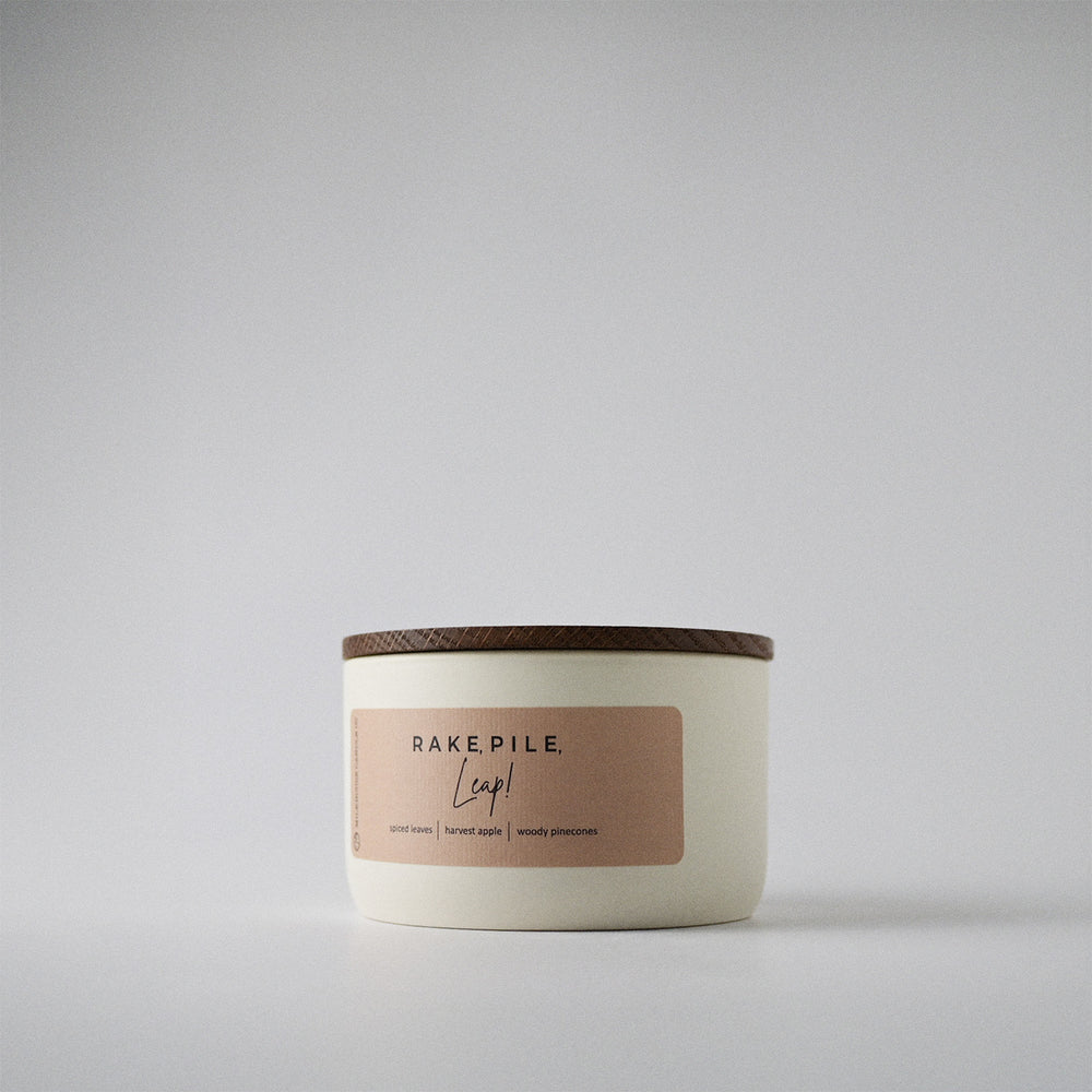 Milkhouse Statement Candle - Rake, Pile, Leap!