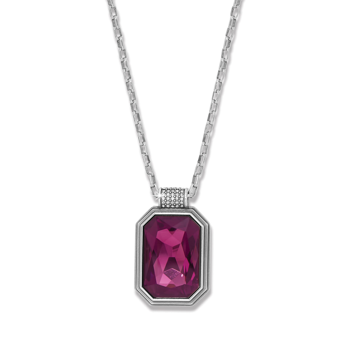 Meridian Aurora 67 Necklace - Silver-Amethyst