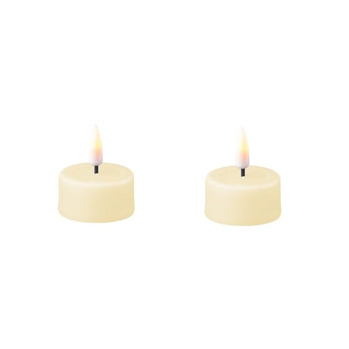 1.6" LED Cream Tealight Pair