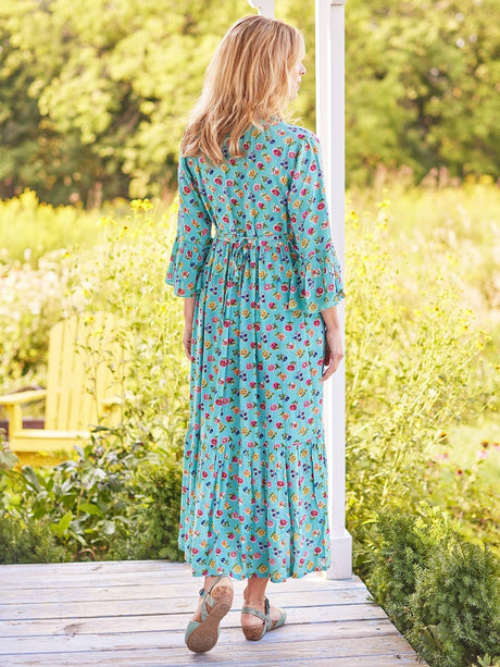 Flower Toss Long Dress