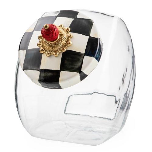 Cookie Jar With Courtly Check Lid