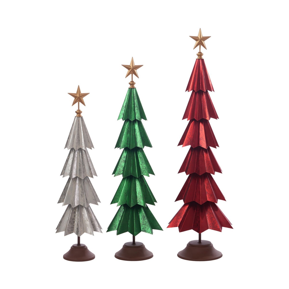 XL Metal Green Metallic Tree