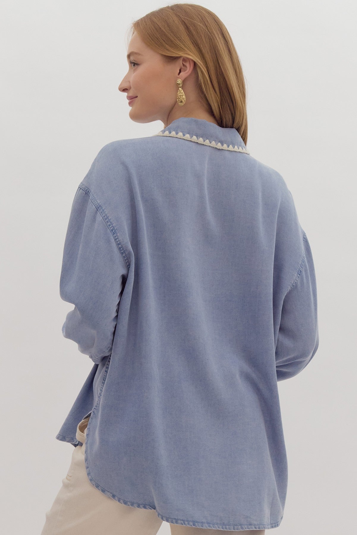 Diana Blouse - Blue Denim