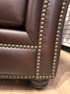 Kaymus 3-Seat Brown Genuine Italian Top Grain Leather Sofa