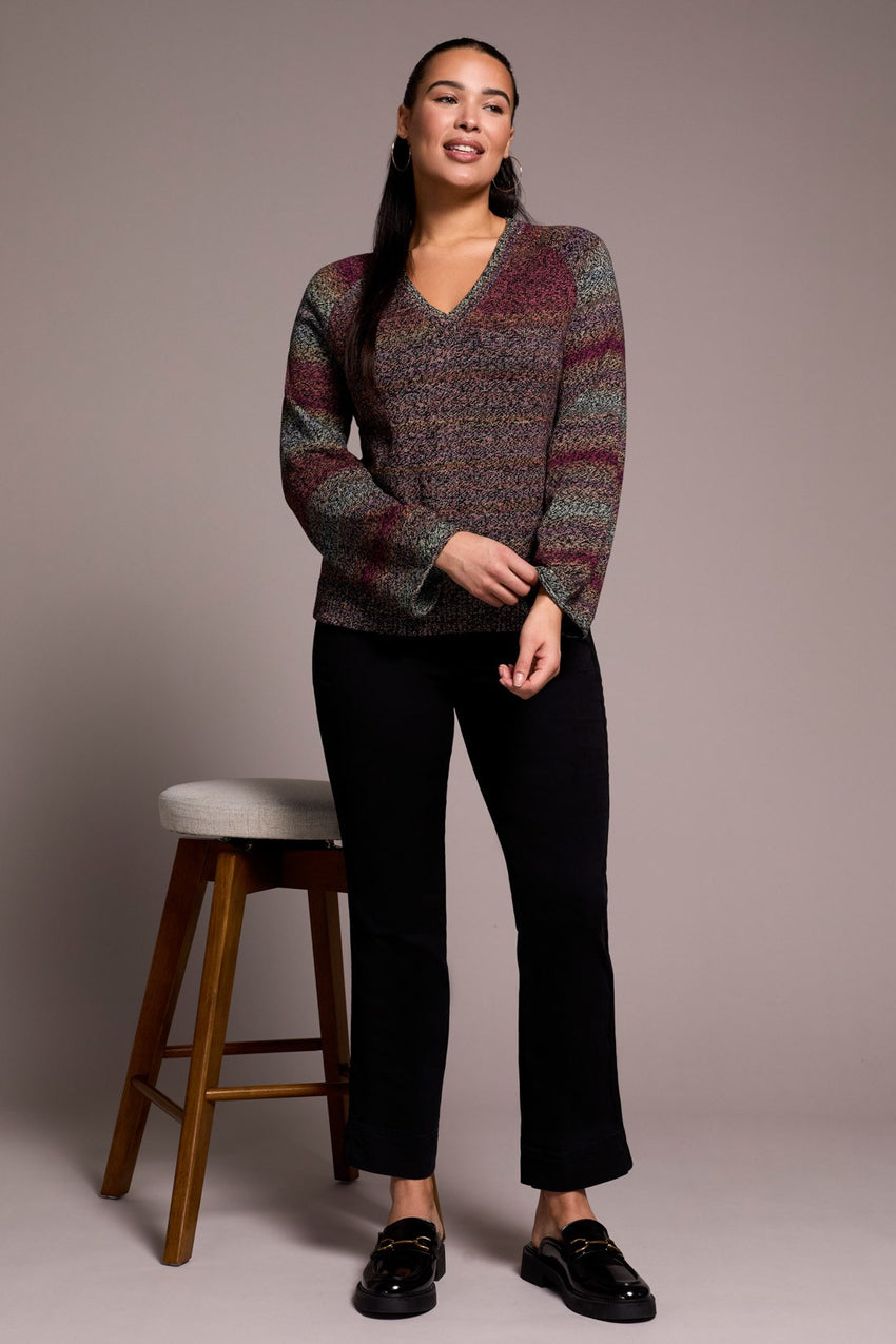 L/S V NECK SWEATER