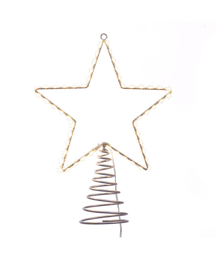 17.5" METAL LIGHTED LED STAR TREETOP