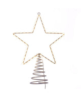 17.5" METAL LIGHTED LED STAR TREETOP