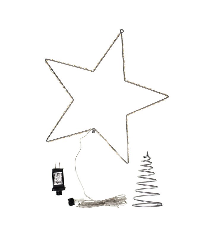 17.5" METAL LIGHTED LED STAR TREETOP