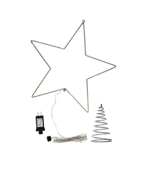 17.5" METAL LIGHTED LED STAR TREETOP