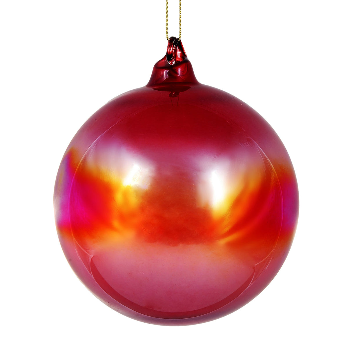 Deep Red Bottle Glass Ball by Jim Marvin - 120 MM