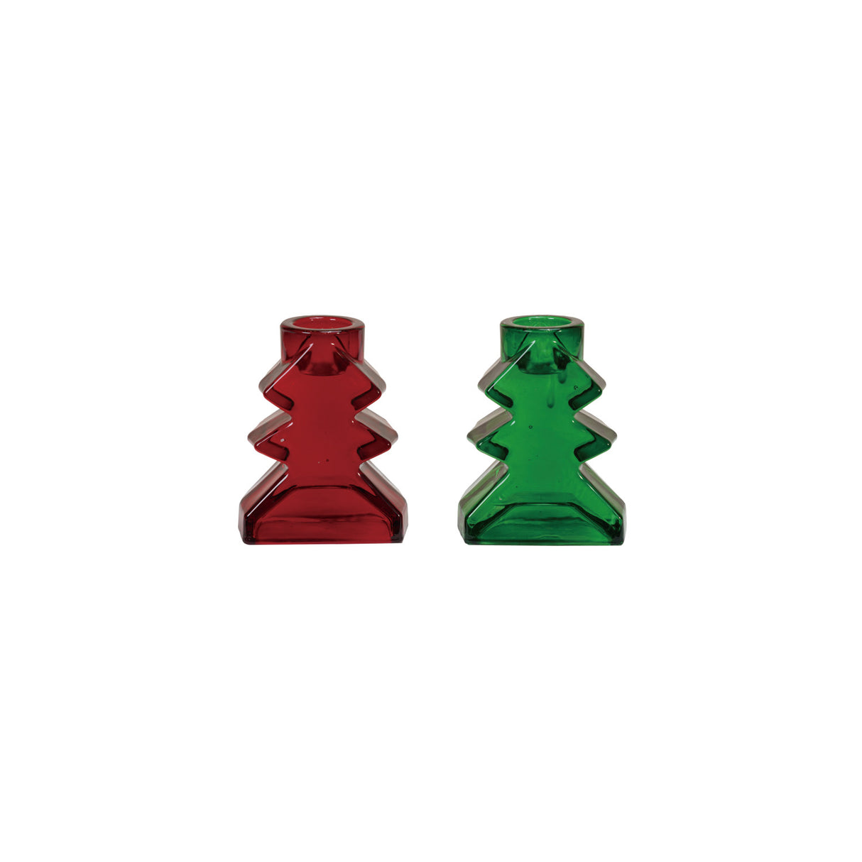 Glass Tree Shaped Taper Holder -2 Colors