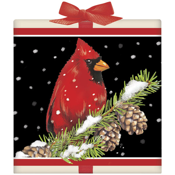 Cardinal on Pine Tree Tea Box - Spicy