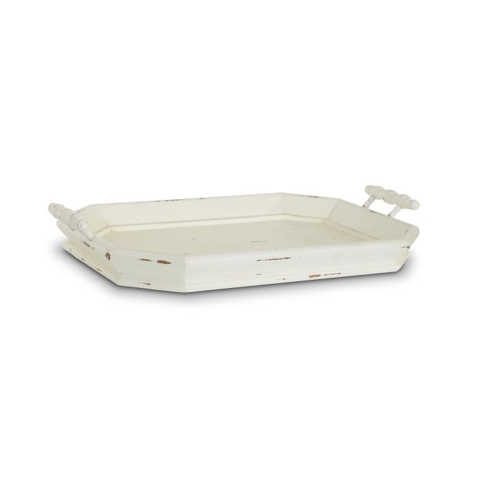 Victorian Octagonal Tray in White Harvest