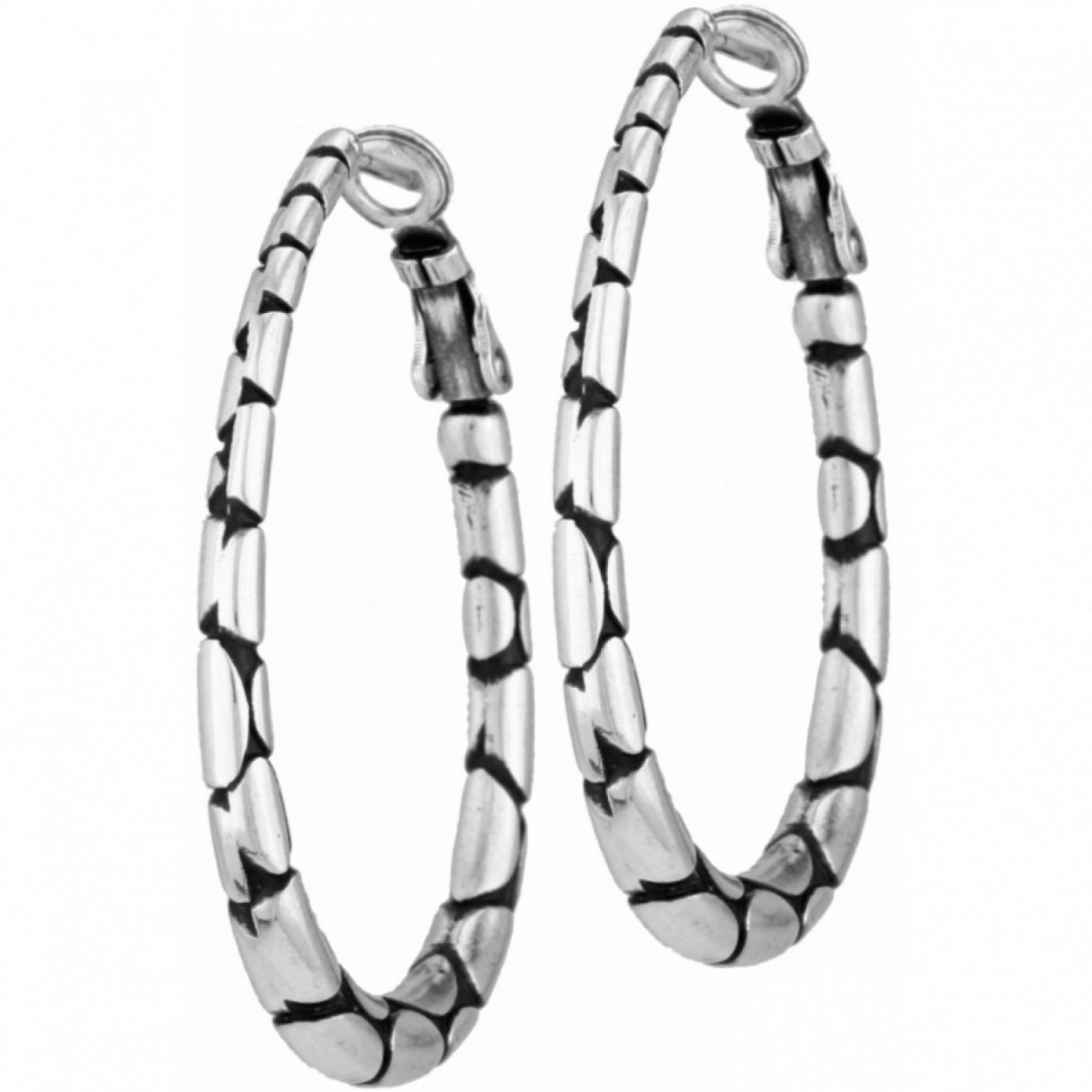 Pebble Oval Hoop Earrings