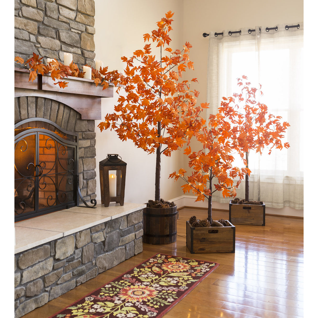 Harvest Blossom Indoor/Outdoor LED Maple Lighted T