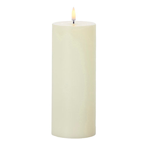 3" x 9" Ivory Pillar Candle