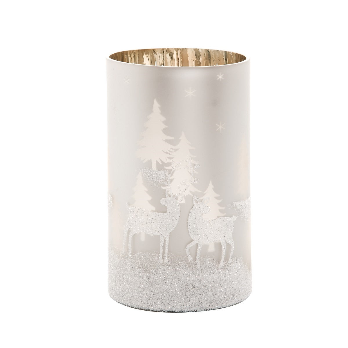 Large Deer Glass Container *